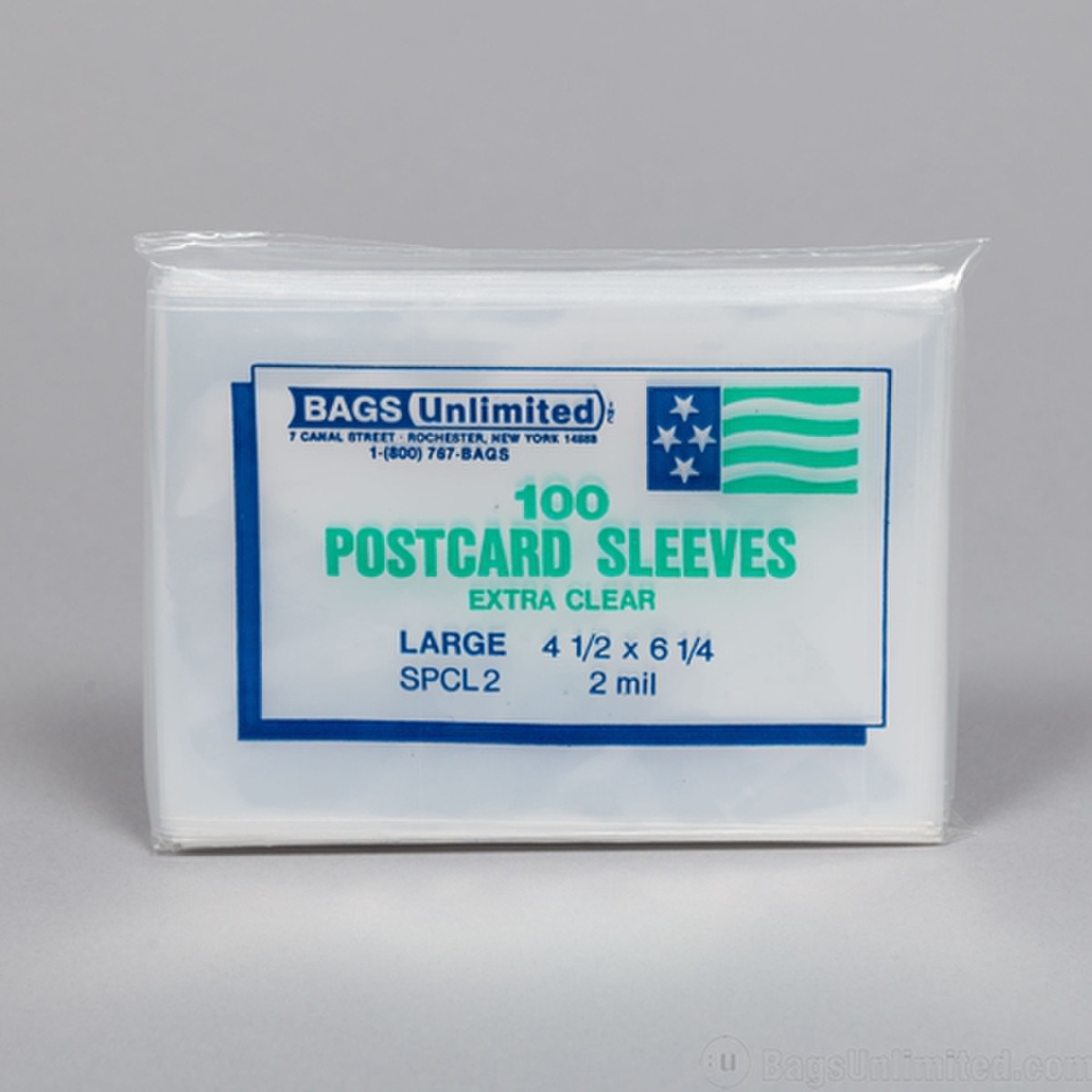 LARGE Postcard Polyethylene Sleeve